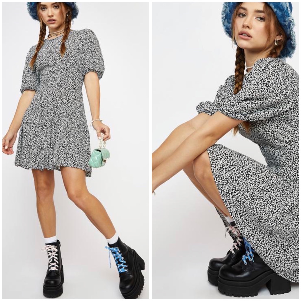 Free People Dancing In The Dark Mini Dress